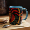 Accent Coffee Mug (11, AFRICAN MASK COLORFULL Coffee Mug
