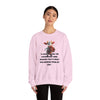 Unisex Heavy Blend™ Crewneck Sweatshirt    A cow playing the accordion Sure, because that’s what was missing from my life.