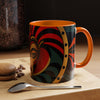 Accent Coffee Mug (11, AFRICAN MASK COLORFULL Coffee Mug