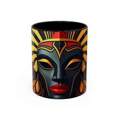 Coffee Mug (11OZ   AFRICAN MASK COLORFULL Coffee Mug