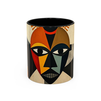 Mug - Colorful African Mask Art Coffee Mug (11, 15oz)