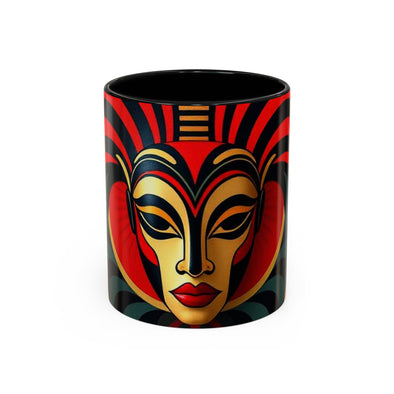 Accent Coffee Mug (11, AFRICAN MASK COLORFULL Coffee Mug