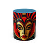 Accent Coffee Mug (11, AFRICAN MASK COLORFULL Coffee Mug