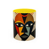 Mug - Colorful African Mask Art Coffee Mug (11, 15oz)