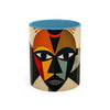 Mug - Colorful African Mask Art Coffee Mug (11, 15oz)