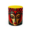 Accent Coffee Mug (11, AFRICAN MASK COLORFULL Coffee Mug