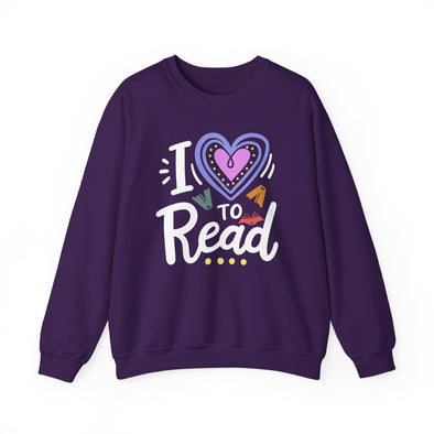 Unisex Heavy Blend™ Crewneck Sweatshirt  I LOVE TO READ DESIGN.
