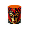 Accent Coffee Mug (11, AFRICAN MASK COLORFULL Coffee Mug