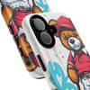 Teddy bear golf-themed iPhone 16 case