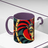 Accent Coffee Mug (11, AFRICAN MASK COLORFULL Coffee Mug