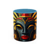 Coffee Mug (11OZ   AFRICAN MASK COLORFULL Coffee Mug
