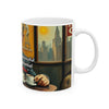 Ceramic Mug, (11oz Behind every successful person is a substantial amount of coffee.