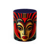 Accent Coffee Mug (11, AFRICAN MASK COLORFULL Coffee Mug