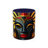 Coffee Mug (11OZ   AFRICAN MASK COLORFULL Coffee Mug