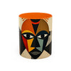 Mug - Colorful African Mask Art Coffee Mug (11, 15oz)