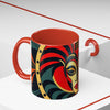Accent Coffee Mug (11, AFRICAN MASK COLORFULL Coffee Mug