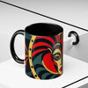 Accent Coffee Mug (11, AFRICAN MASK COLORFULL Coffee Mug