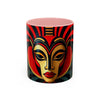 Accent Coffee Mug (11, AFRICAN MASK COLORFULL Coffee Mug