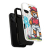 Teddy bear golf-themed iPhone 16 case