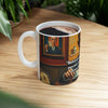 Ceramic Mug, (11oz Behind every successful person is a substantial amount of coffee.