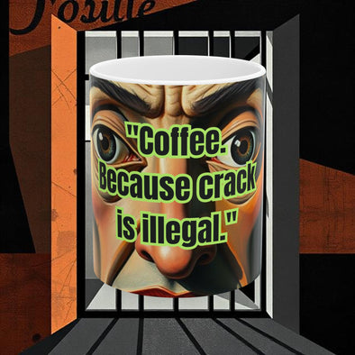 Ceramic Mug, (11oz     Coffee. Because crack is illegal.