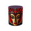 Accent Coffee Mug (11, AFRICAN MASK COLORFULL Coffee Mug