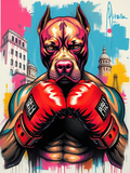 WALL ART BOXING DOGMAN