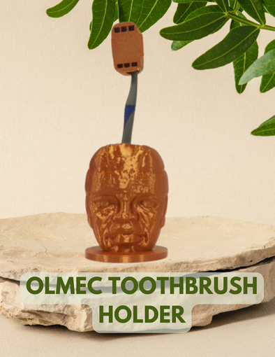 Olmec Toothbrush Holder and Cover