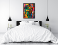 SEXY LOOKING AND COLOFUL MAN AND WOMAN DIGITAL DOWNLOAD ART PRINT