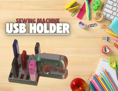 Sewing machine USB holder