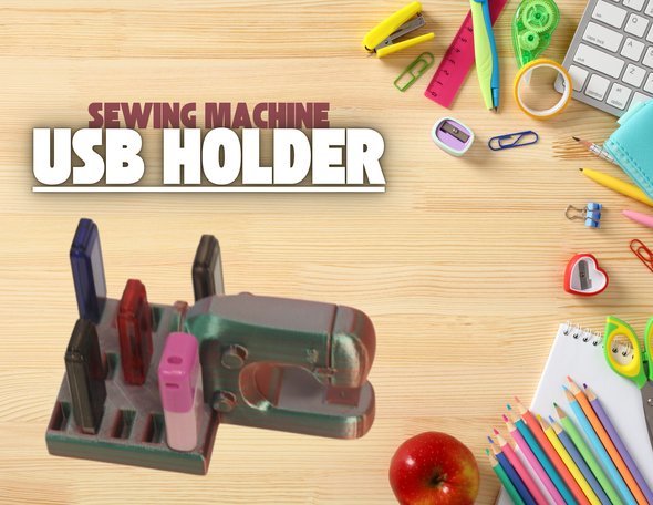 Sewing machine USB holder