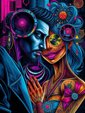 CYBORG MAN AND WOMAN WALL ART