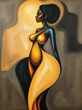 AFRICAN AMERICAN SEXY WOMAN WALL ART